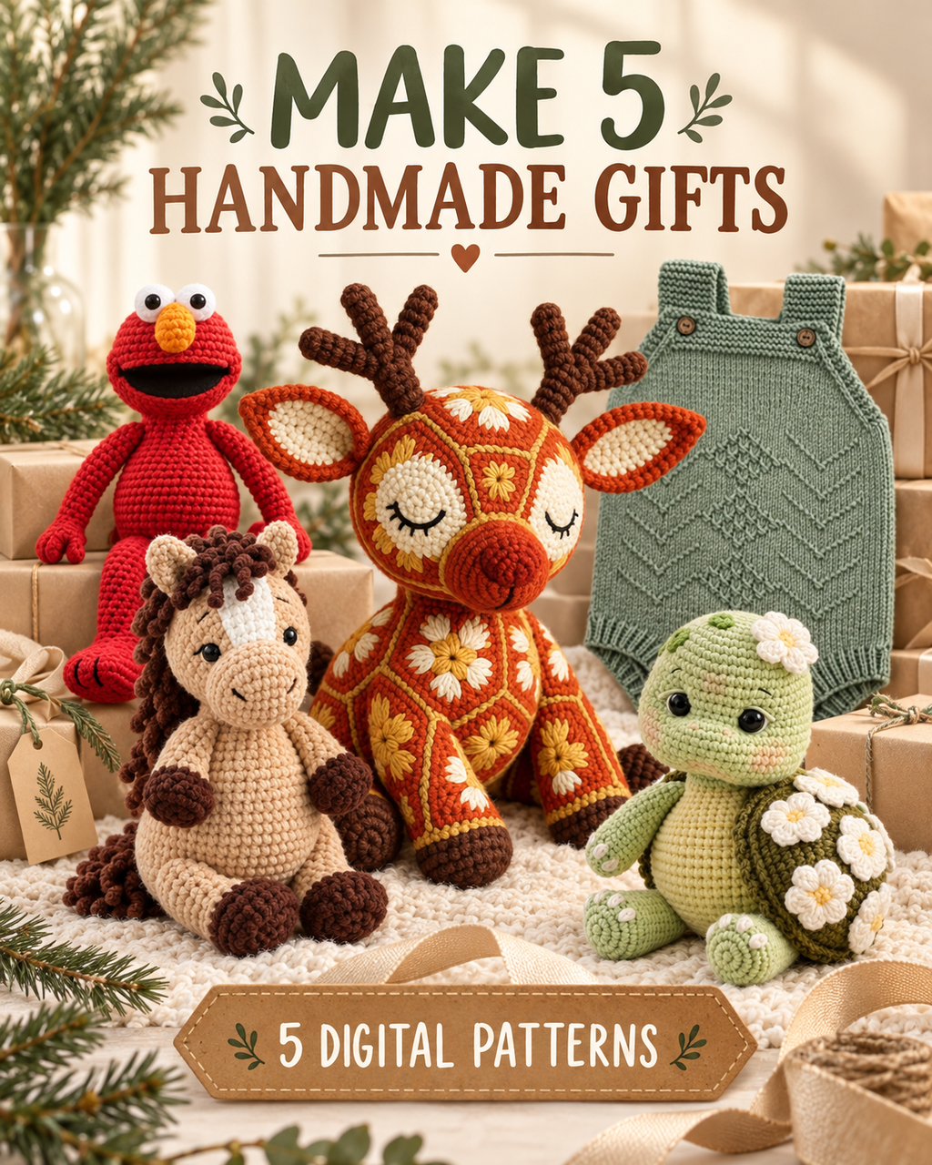 5 Pattern Bundle PDF, Amigurumi Crochet Patterns